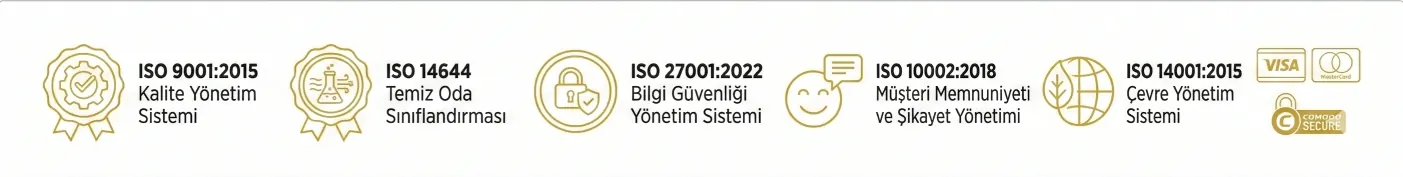 Uluslararası Sertifikalarımız ve Güvenli Hizmet Altyapımız