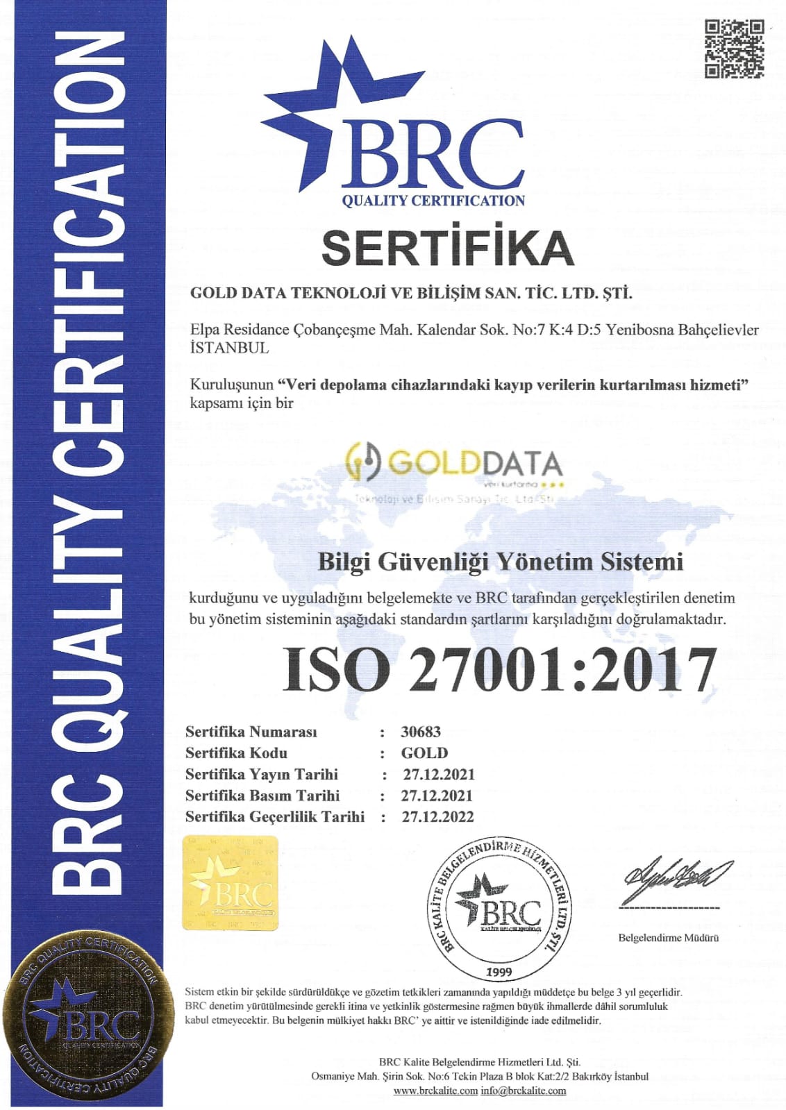 BRC ISO 27001:2017