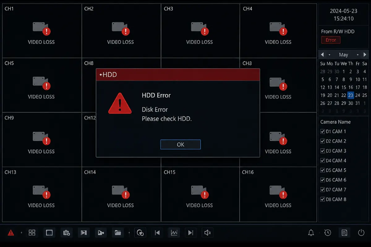 Güvenlik Kameraları veri kurtarma – Bozuk / Arızalı DVR Diski | Gold Data