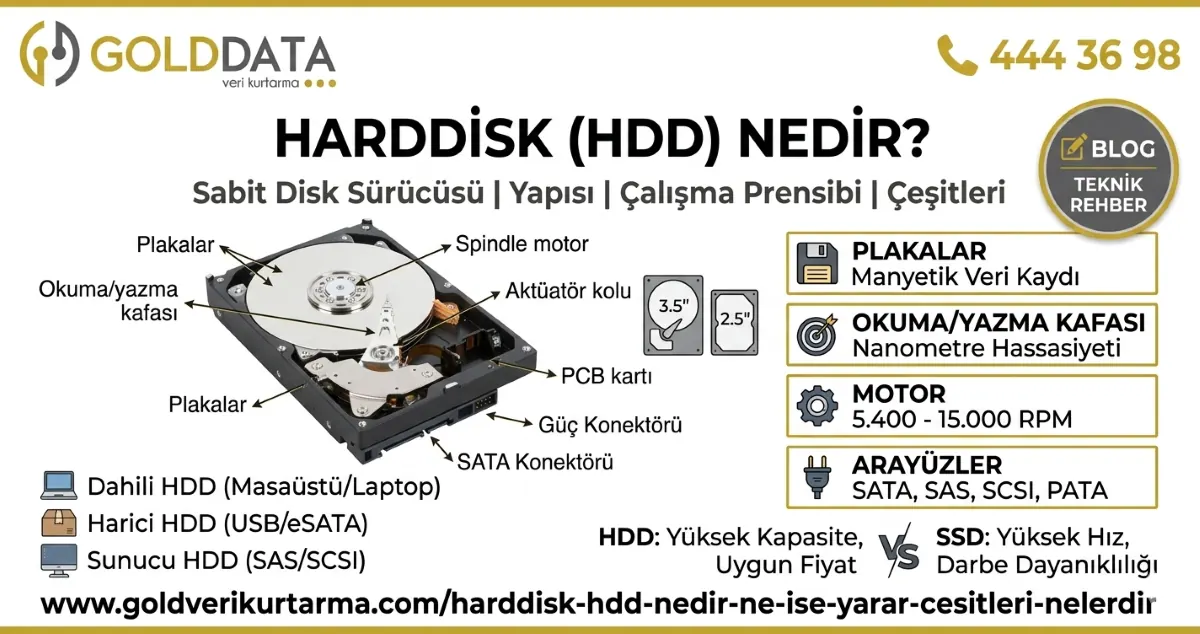 Harddisk (HDD) Nedir? Ne İşe Yarar? Çeşitleri Nelerdir?