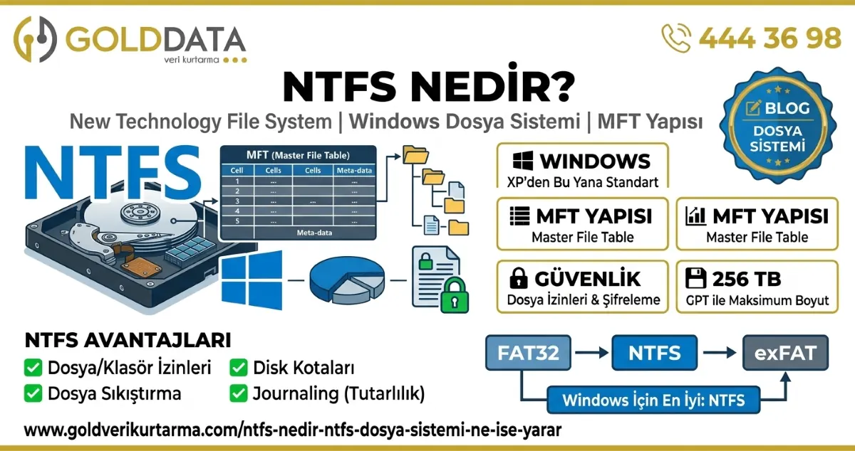 NTFS Nedir? NTFS Dosya Sistemi Ne İşe Yarar?