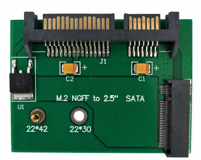M.2 NGFF SATA SSD için SATA adaptörü