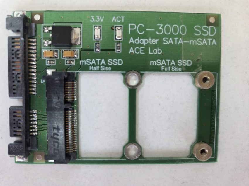mSATA SSD'yi standart SATA'ya çeviren adaptör