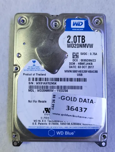 WD20NMVW 2 TB Hard Disk Üst Kapak