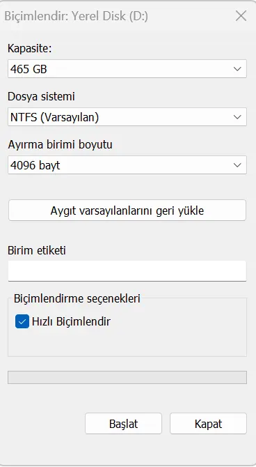 Sabit Disk Biçimlendirme - GOLD DATA Blog Sabit Disk Biçimlendirme Ne İşe Yarar