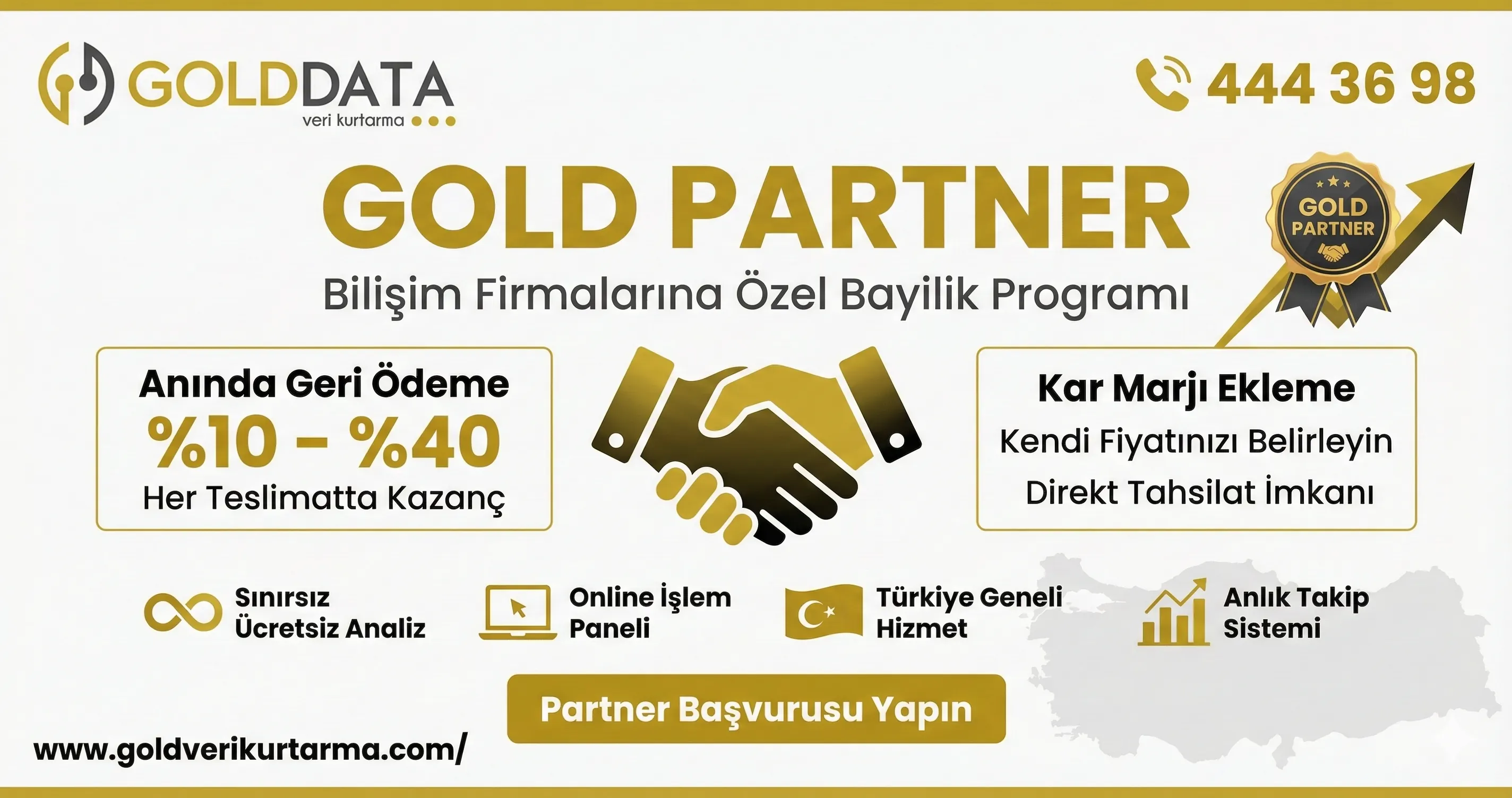 GOLD DATA partner sistemi işleyişi