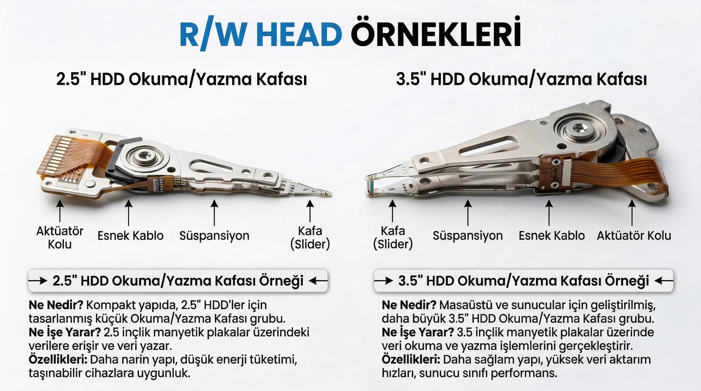 Okuma yazma kafalarından bazıları.