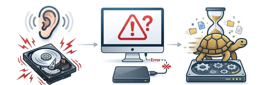 Harici Harddisk Arıza Belirtileri