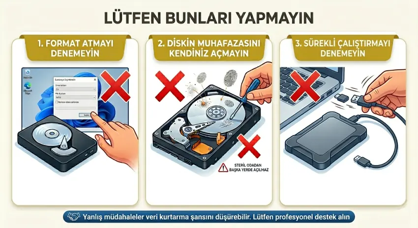 Harici Diskte Veri Kaybı Yaşandığında Yapılmaması Gerekenler