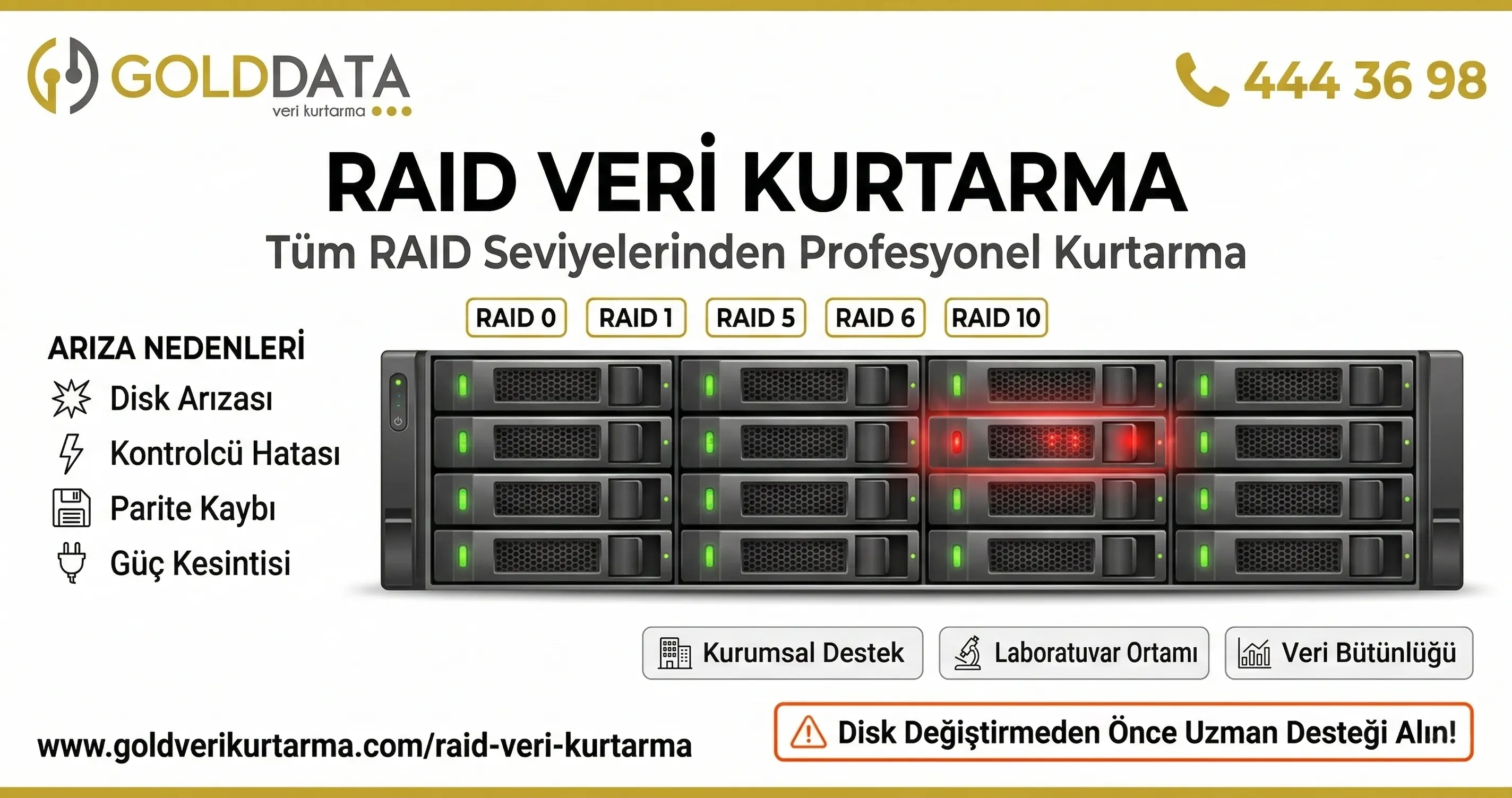 Raid Veri Kurtarma Merkezi-GOLDDATA