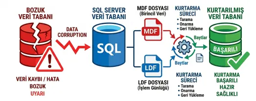 SQL Data Onarma Hizmeti - MSSQL MDF LDF Veri Kurtarma