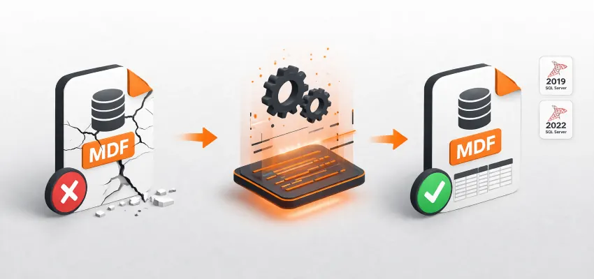 SQL MDF dosyası onarma süreci adımları