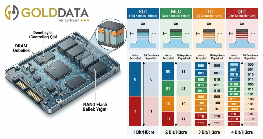 SSD Veri Depolama - NAND Flash Bellek Hücre Yapısı ve Çalışma Prensibi